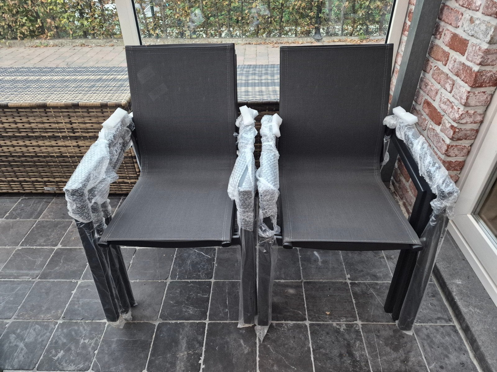 6 Tuinstoelen nieuw, Tuin en Terras, Ophalen, Nieuw, Aluminium, Stapelbaar