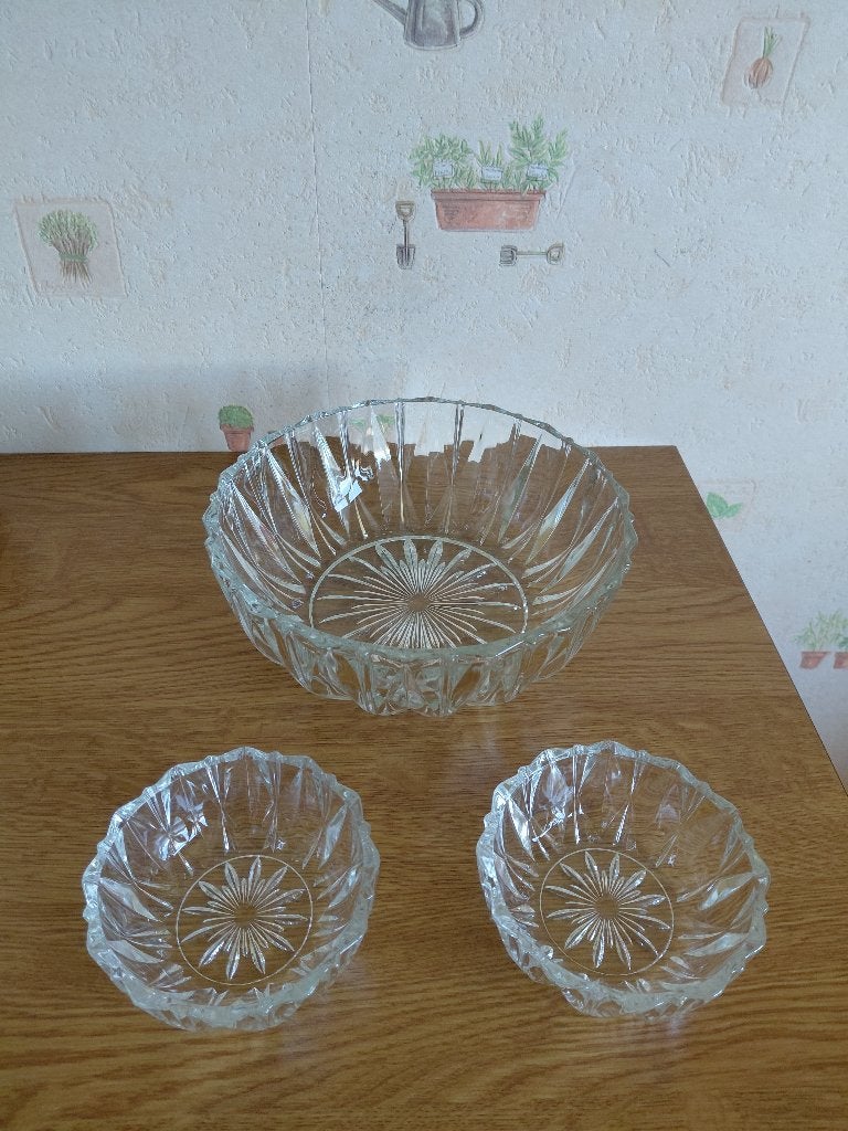 Set de 3 plats en verre assorti, Maison & Meubles, Enlèvement, Verre