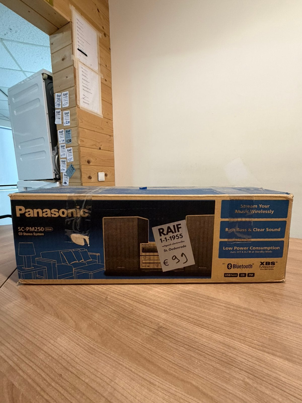 Panasonic SC-PM250 Zilver Nieuw In De Doos, Enlèvement, Neuf, Radio, Avec lecteur de CD