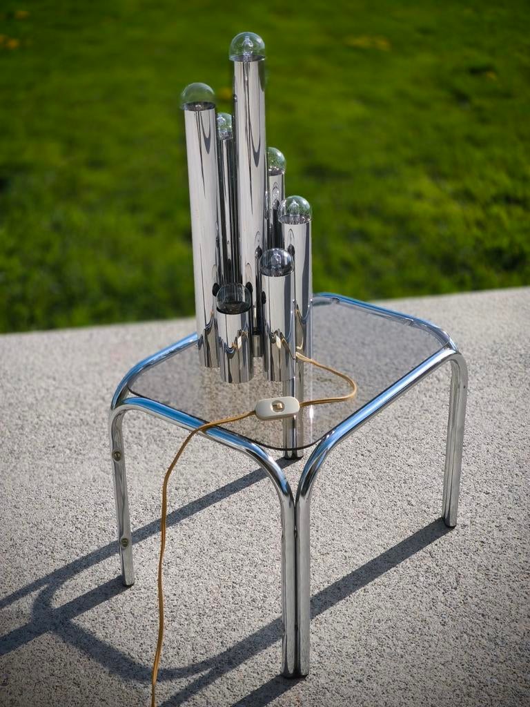 Lampe de bureau 7 ampoules Goffredo Reggiani, Italie 1970s, Enlèvement ou Envoi, Comme neuf