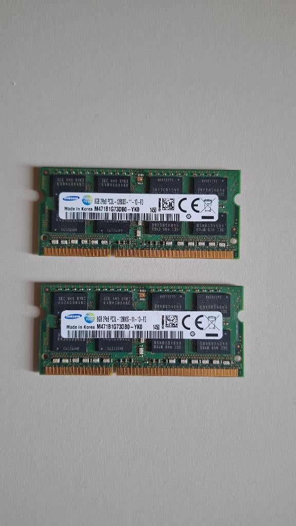 Samsung DDR3 2X8 16GB Ram, Computers en Software, RAM geheugen, Refurbished, DDR3, Ophalen of Verzenden, Laptop