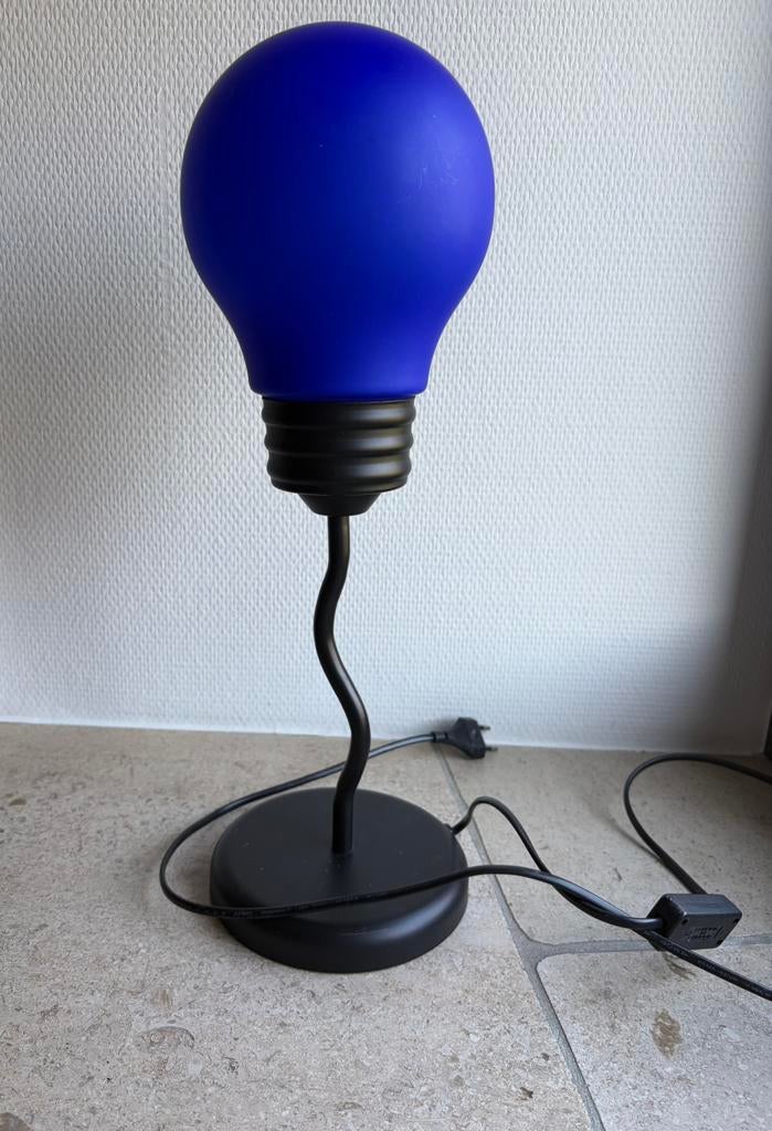 Lampe de table Pop Art pied ondulé, Maison & Meubles, Enlèvement ou Envoi, Utilisé, Métal