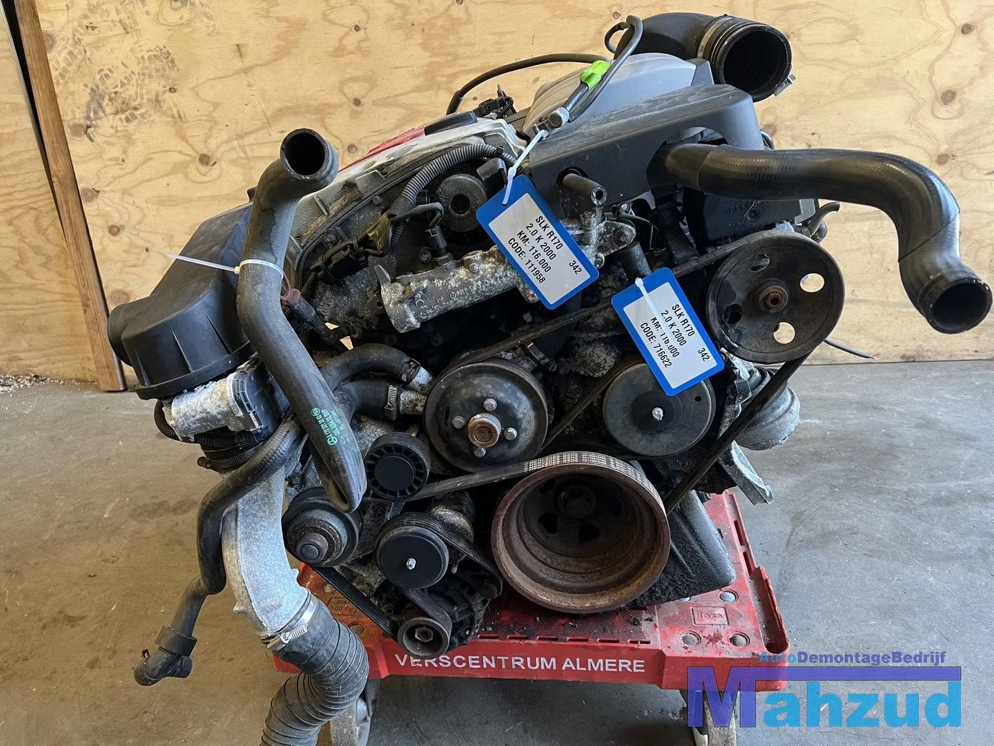 MERCEDES SLK R170 2.0 Kompressor Motor motorblok 111958, Fabrikant BV, Gebruikt, Info@fabrikant.eu, Fabrikantstraat 1
1000 AA  Amsterdam, NL