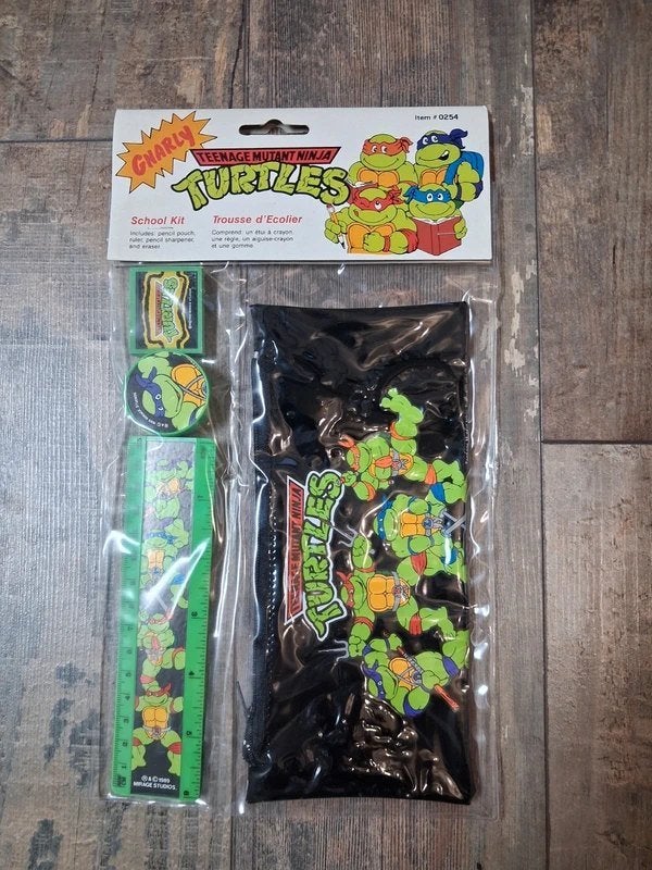 Trousse d'écolier tortues ninja 1989 LIVRAISON GRATUITE, Enlèvement, Comme neuf