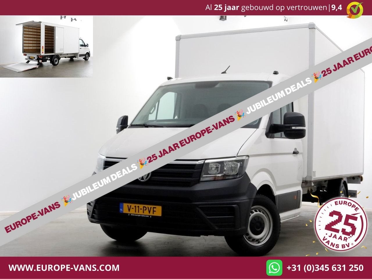 Volkswagen Crafter 35 2.0 TDI 140pk Bakwagen met laadklep en, Auto's, Bestelwagens en Lichte vracht, Bedrijf, 295 g/km, Onderhoudsboekje