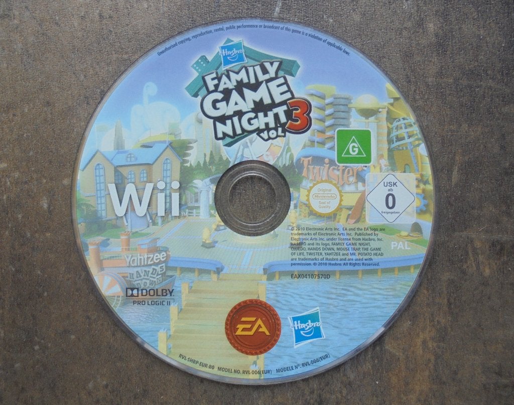 Hasbro Family Game Night 3 voor Wii (zie foto's), Games en Spelcomputers, Games | Nintendo Wii, Gebruikt, 1 speler, Ophalen of Verzenden