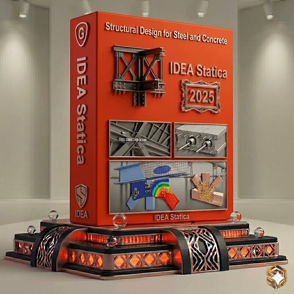 Idea Statica 2025 – Staal- en betonontwerp voor constructie, Computers en Software, Ontwerp- en Bewerkingssoftware, Ophalen, Nieuw