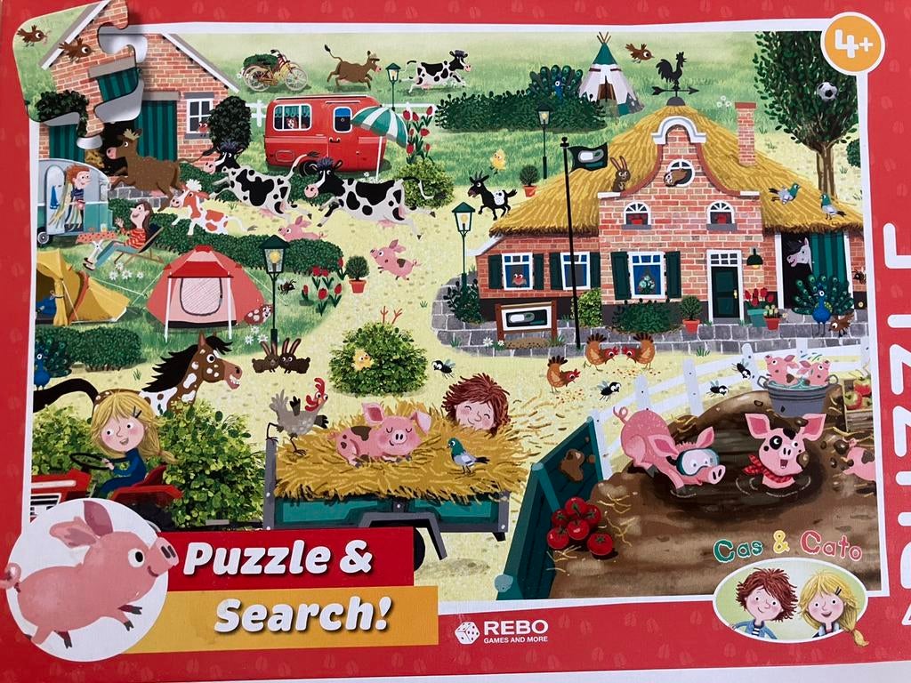 Puzzel 4+.  48 stukjes, boerderij, Kinderen en Baby's, Ophalen, 10 tot 50 stukjes, Zo goed als nieuw, 4 tot 6 jaar