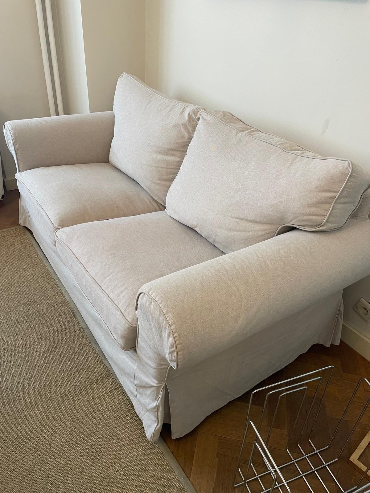 Ikea ektorp 2 places beige en bon état., Maison & Meubles, Enlèvement