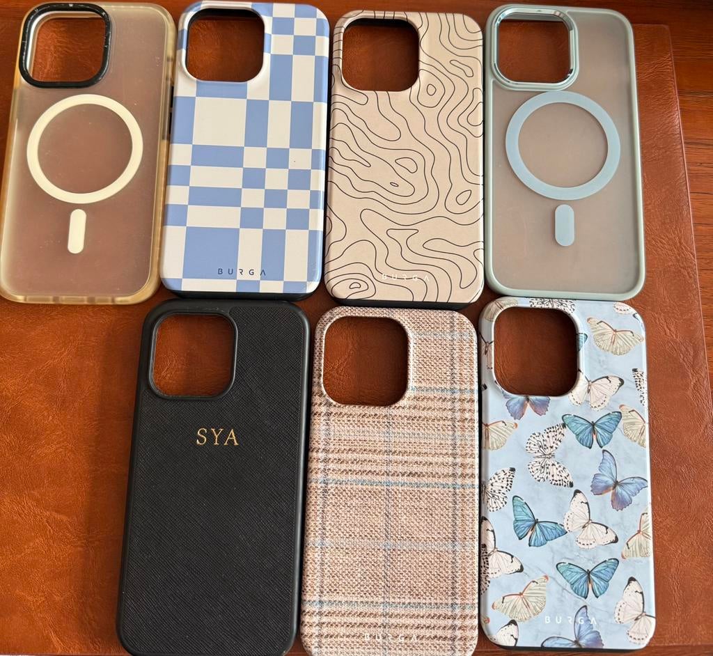 8x iPhone 13 Pro hoesjes – BURGA + MagSafe – mooie designs, Ophalen, Zo goed als nieuw