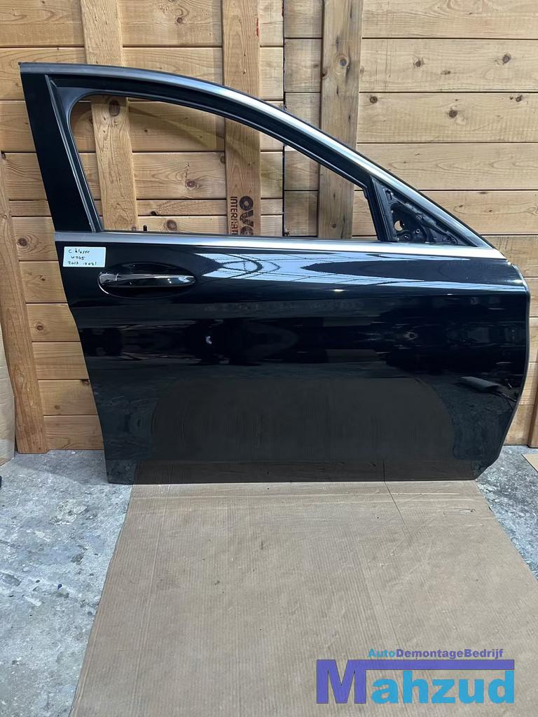 MERCEDES C Klasse W205 Zwart rechts voor deur 2013-2021, Gebruikt, Mercedes-Benz AG, Deur, Mercedes-Benz