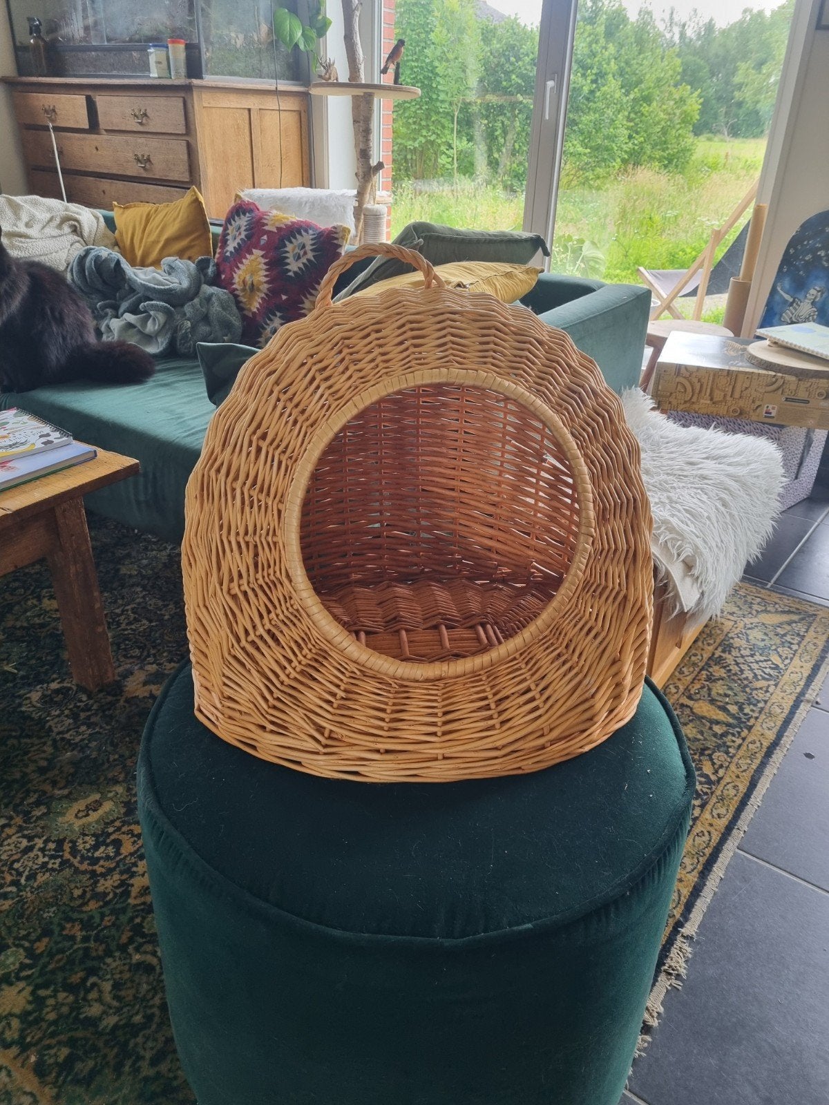 Leuke rieten kattenmand, Dieren en Toebehoren, Ophalen