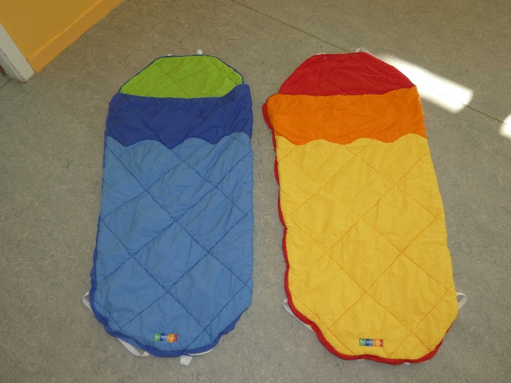 12 x SAC DE COUCHAGE pour couchette WESCO, Bleu, Respirant, Enlèvement, Utilisé