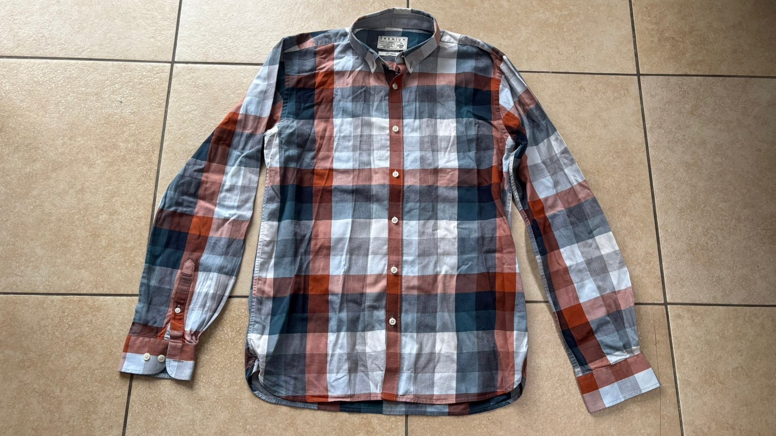Geruit Herenhemd maat M ( Jack & Jones), Kleding | Heren, Overhemden, Ophalen of Verzenden, Zo goed als nieuw