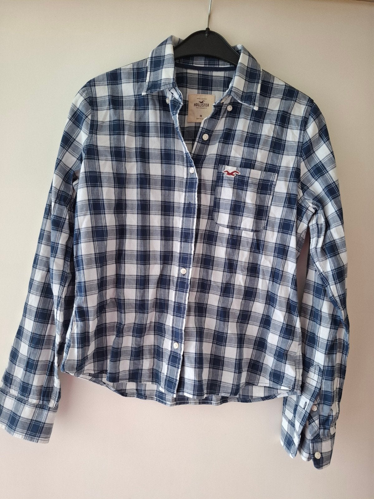Chemise à carreaux Hollister — Taille M, Vêtements | Femmes, Enlèvement, Taille 38/40 (M), Bleu