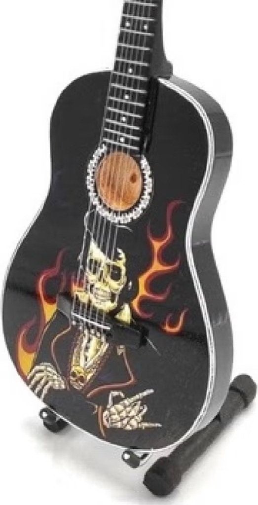 Miniatuurreplica gitaar - Rockabilly - Skull, Muziek en Instrumenten, Ophalen of Verzenden, Nieuw, Akoestische gitaar