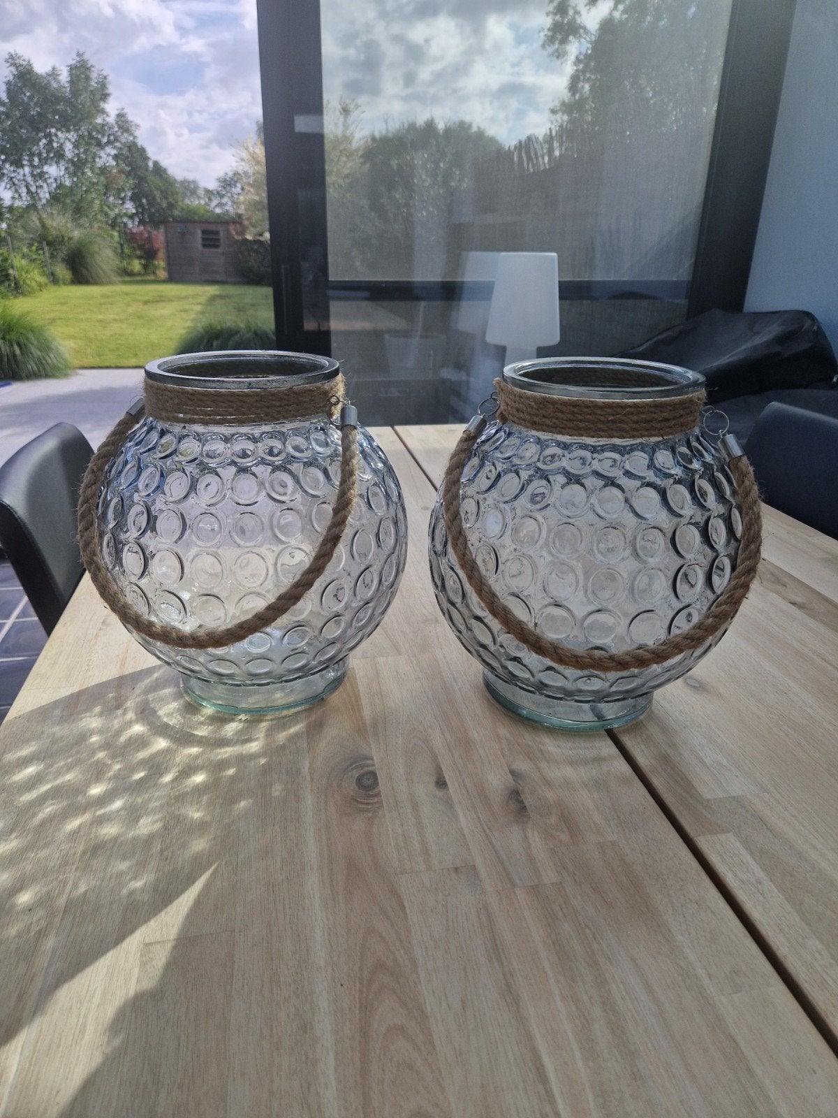 2 pots décoratifs - H 30cm - D 15cm, Enlèvement, Utilisé, Autres matériaux