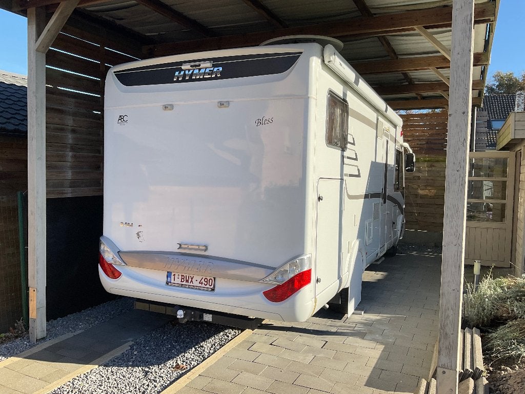 Mobilehome Hymer B594 , bj 2014, Caravans en Kamperen, Mobilhomes, Ringverwarming, Fiat, 6 tot 7 meter, Koelkast