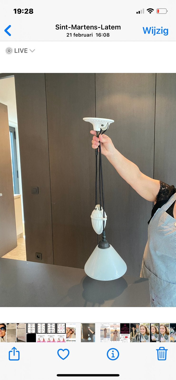 Rustiek hanglamp flamant, Huis en Inrichting, Lampen | Hanglampen, Ophalen, Zo goed als nieuw