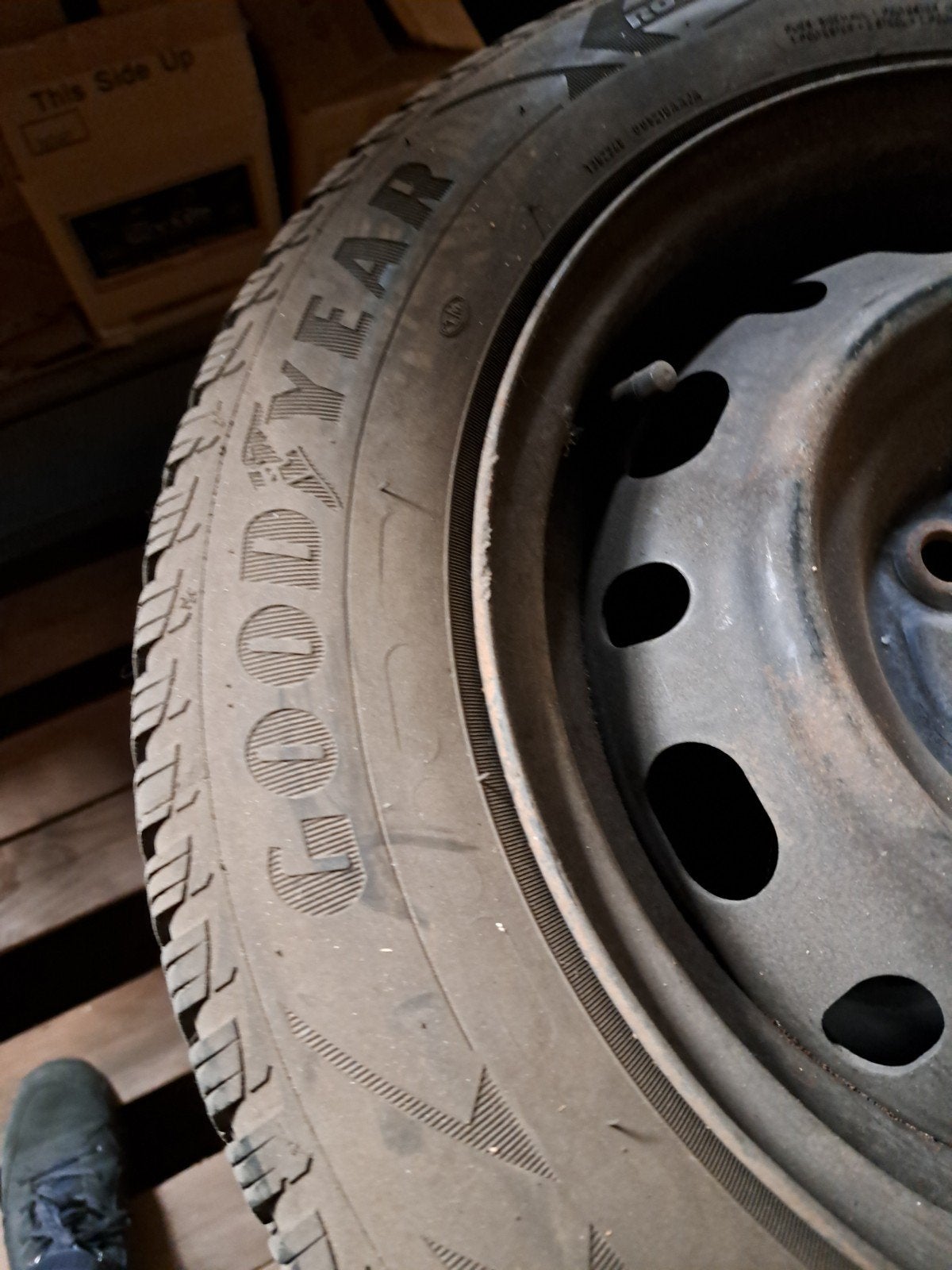 Goodyear banden M+S 175/65R14, Ophalen, 14 inch, Gebruikt, 175 mm