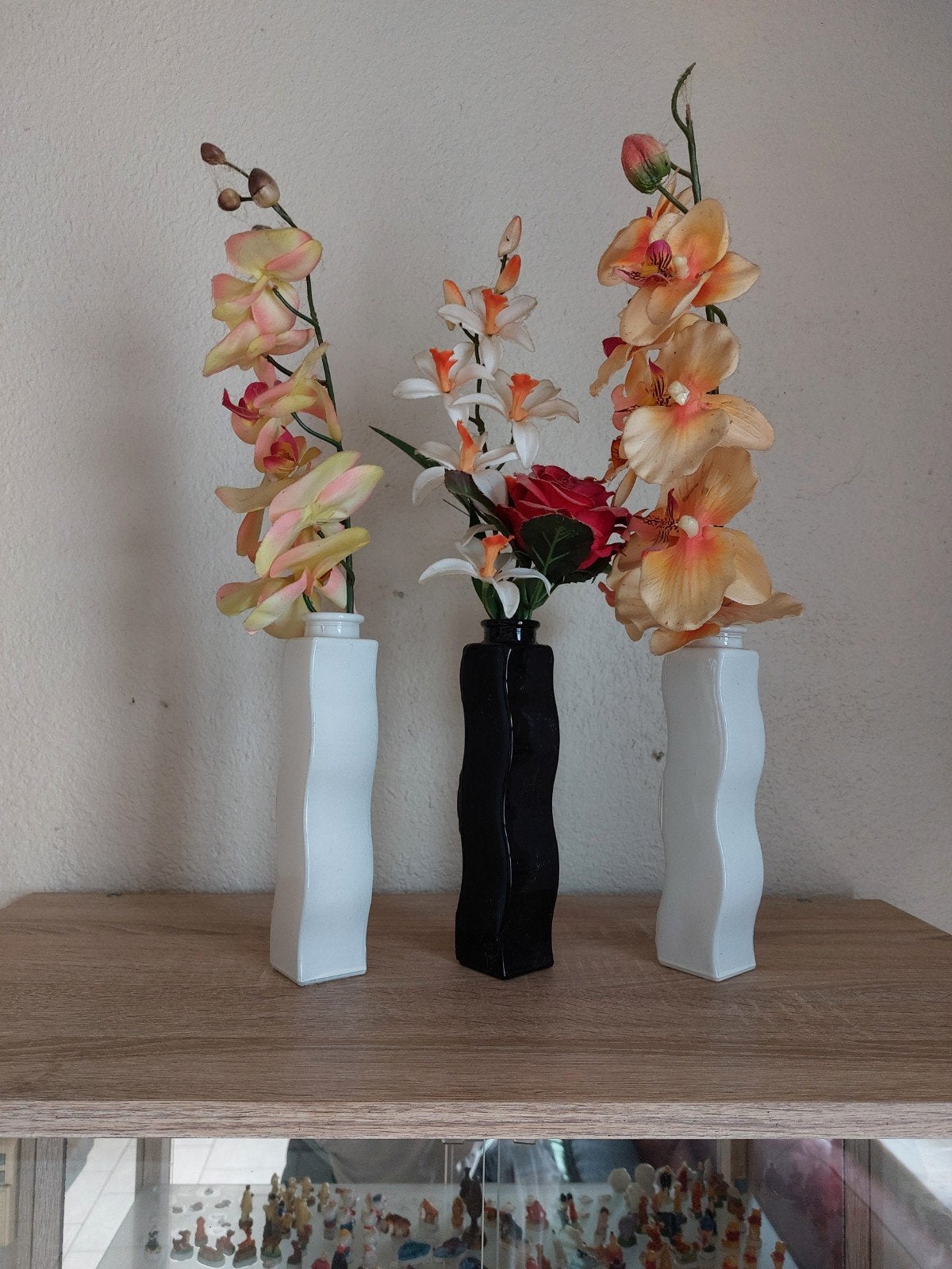 Lot de 3 vases soliflores design (20 cm), Enlèvement ou Envoi, Rouge