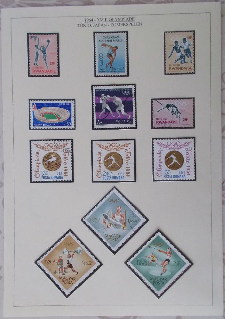 Olympische Zomerspelen 1964 Tokio, Japan, Envoi, Affranchi, Sport