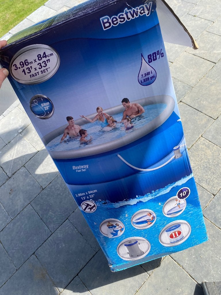 Piscine Bestway, 200 à 400 cm, Piscine gonflable, Rond, Comme neuf