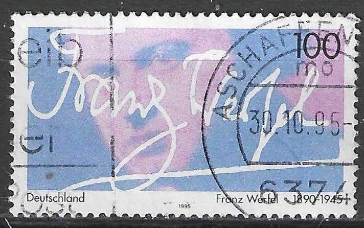 Allemagne 1995 - Yvert 1645 - Franz Werfel (ST), Envoi, Affranchi