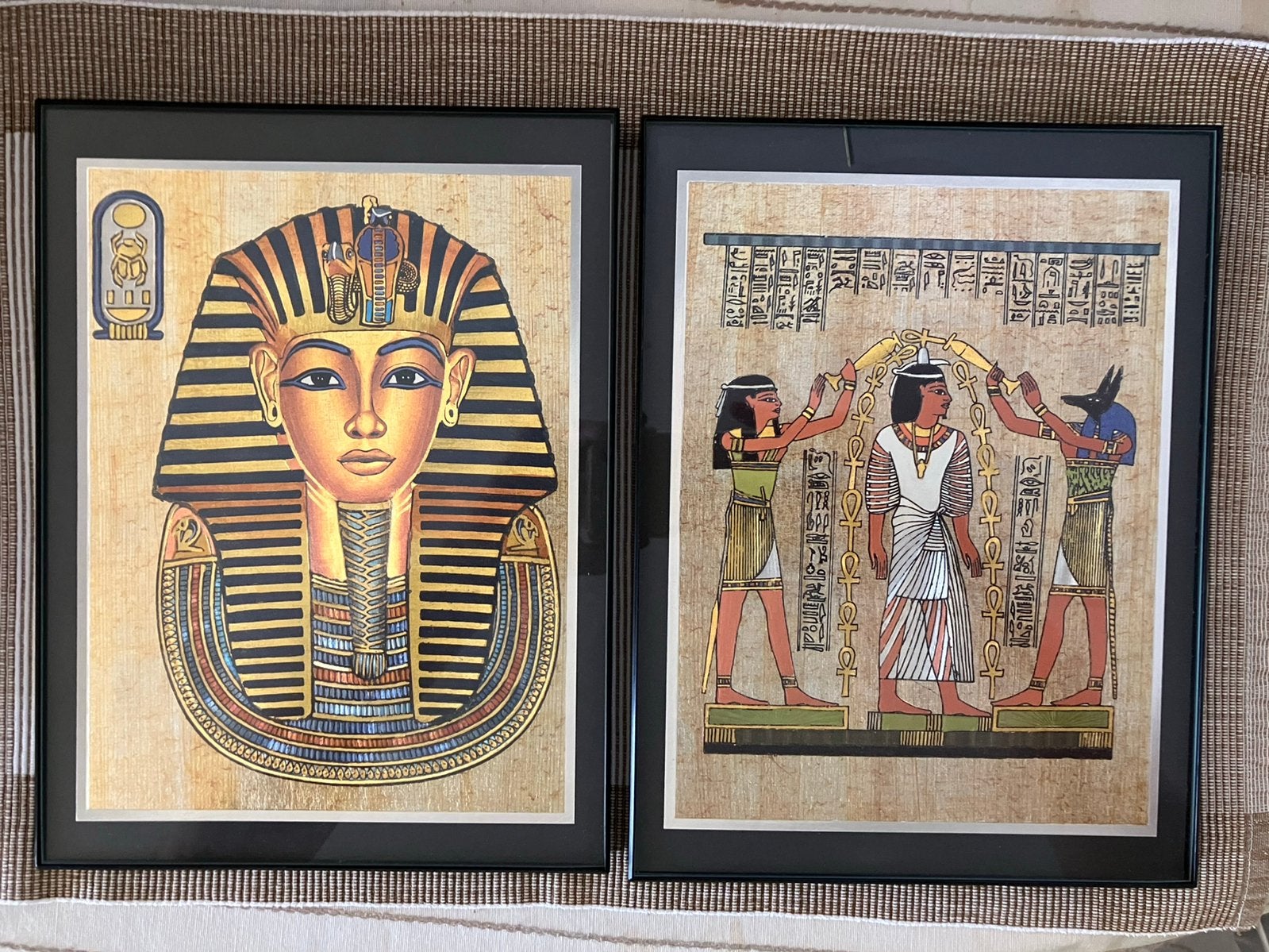 Egyptische kaders - Dufex Art vintage 1970, 18 cm, 24 cm, Vintage, Ophalen of Verzenden
