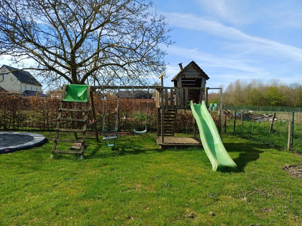 Speeltoren HappyHome Hot XXL met surfswing, Kinderen en Baby's, Speelgoed | Buiten | Speeltoestellen, Ophalen, Zandbak