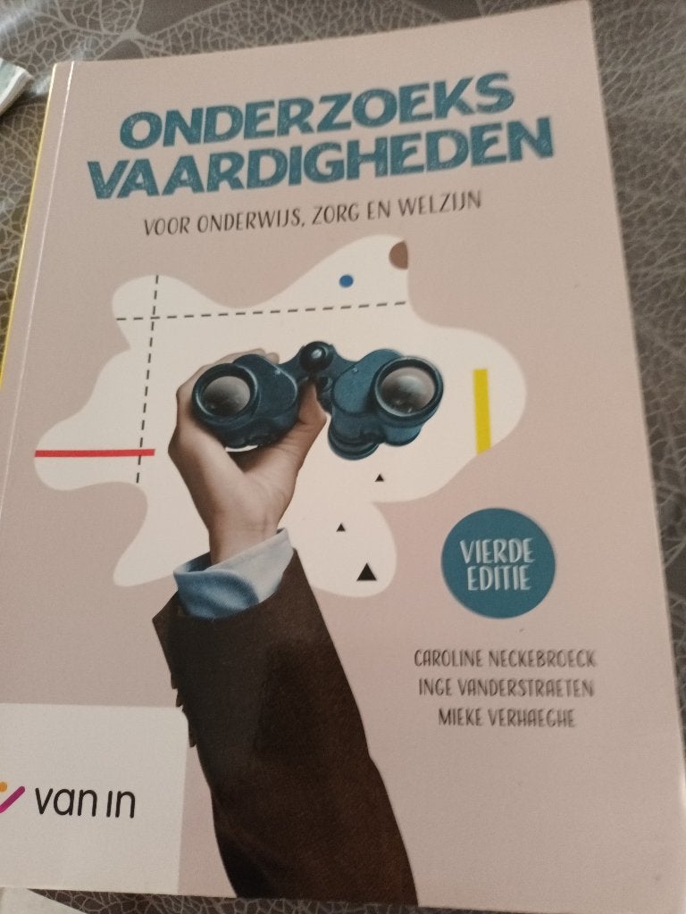onderzoeksvaardigheden voor onderwijs, zorg en welzijn, Ophalen of Verzenden, Gelezen, Van In