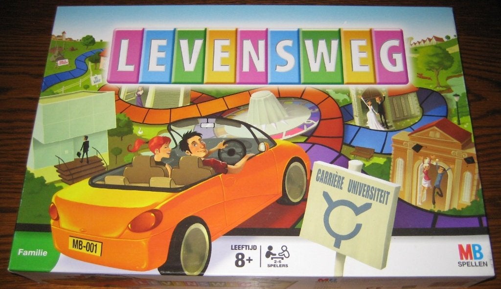 Levensweg - MB, Hobby en Vrije tijd, Vijf spelers of meer, Ophalen of Verzenden, Zo goed als nieuw, MB spellen