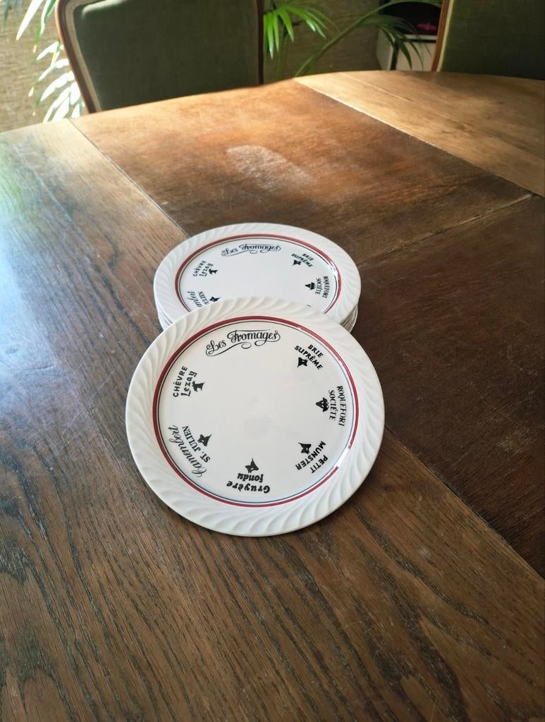Vintage kaasbordjes Boch Bistrot - set van 6, Ophalen of Verzenden