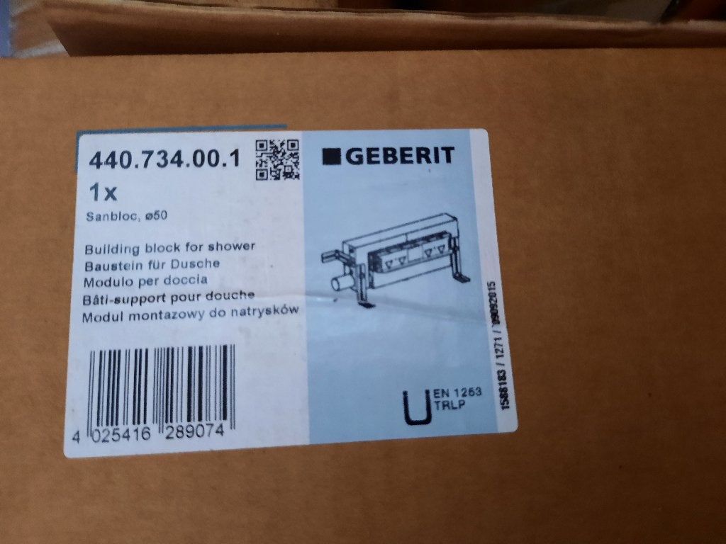 Geberit sanblock douche-element, Doe-het-zelf en Bouw, Sanitair, Ophalen, Nieuw, Steen, Douche