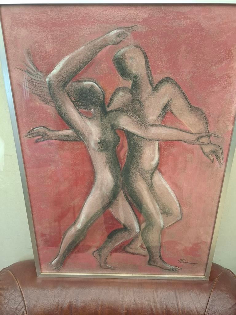 Pasteltekening 70x50, Antiek en Kunst, Ophalen