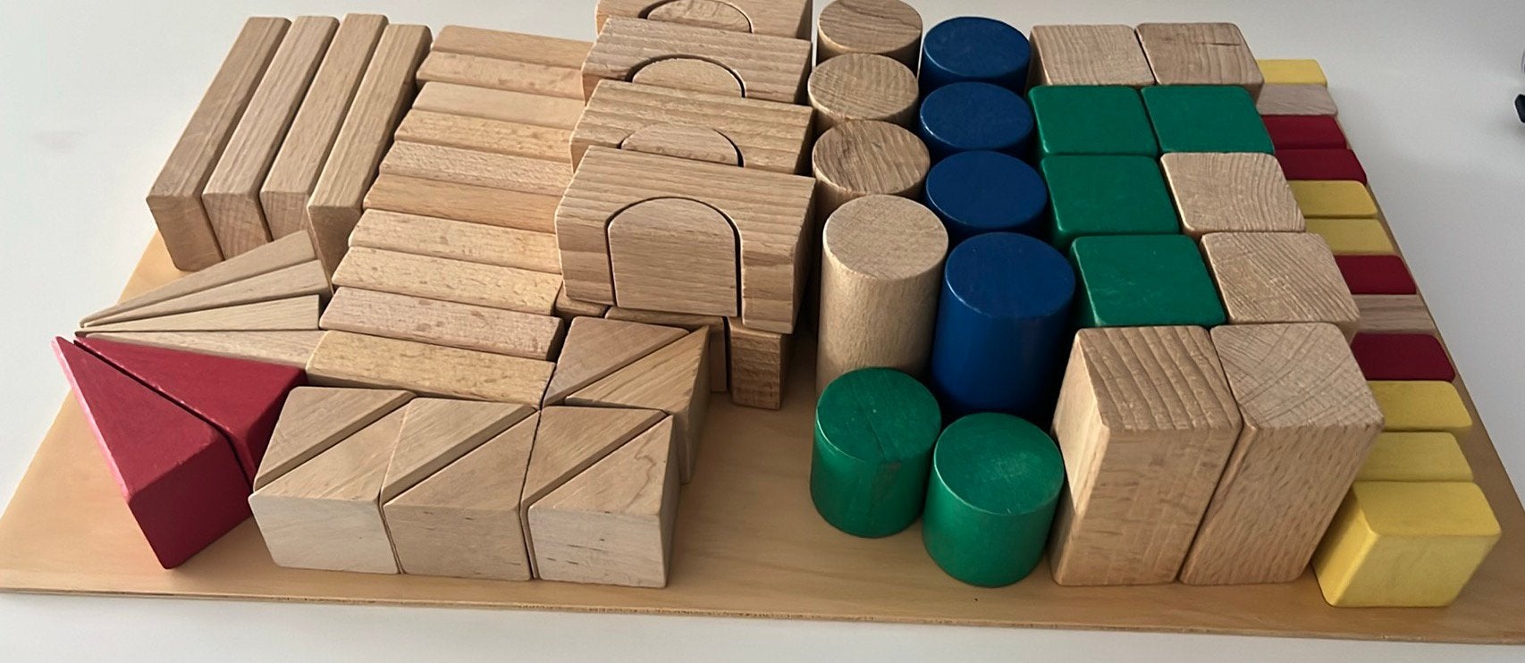 Houten kar met blokken, Enlèvement ou Envoi, Comme neuf