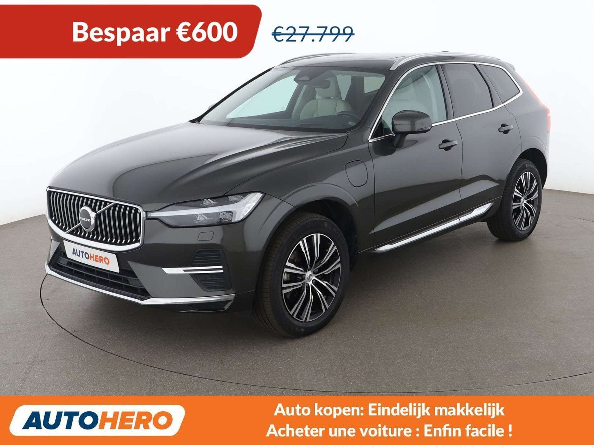 Volvo XC60 2.0 T6 Plug-in Hybrid Inscription AWD (bj 2021), Auto's, Automaat, Gebruikt, Leder, Elektrisch