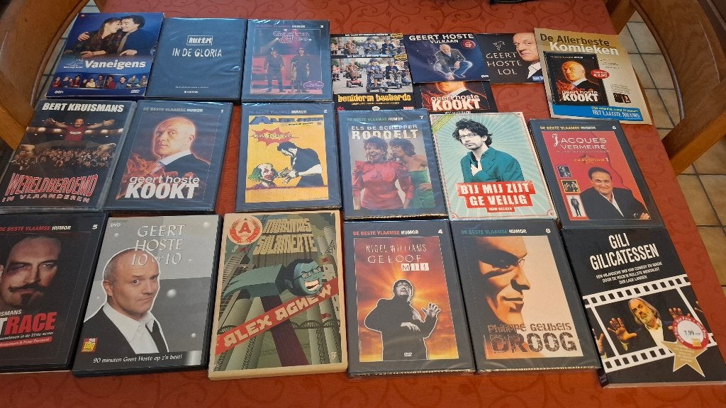 Lot 20 unieke DVD'S VLAAMSE COMEDY/STAND UP, Cd's en Dvd's, Ophalen of Verzenden, Zo goed als nieuw, Nederlands, Stand-up of Theatershow