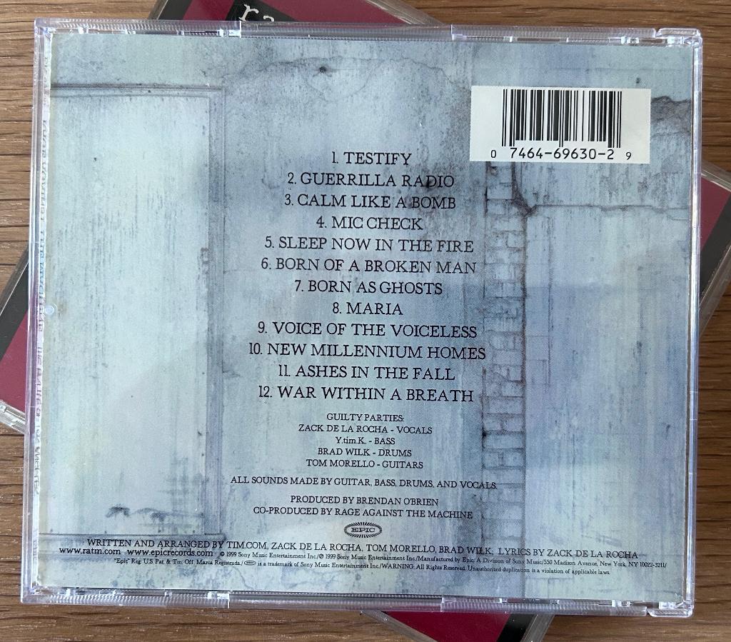 RAGE AGAINST THE MACHINE - Battle of LA & Bombtrack (2 CDs), Verzenden, Zo goed als nieuw, Poprock, Album