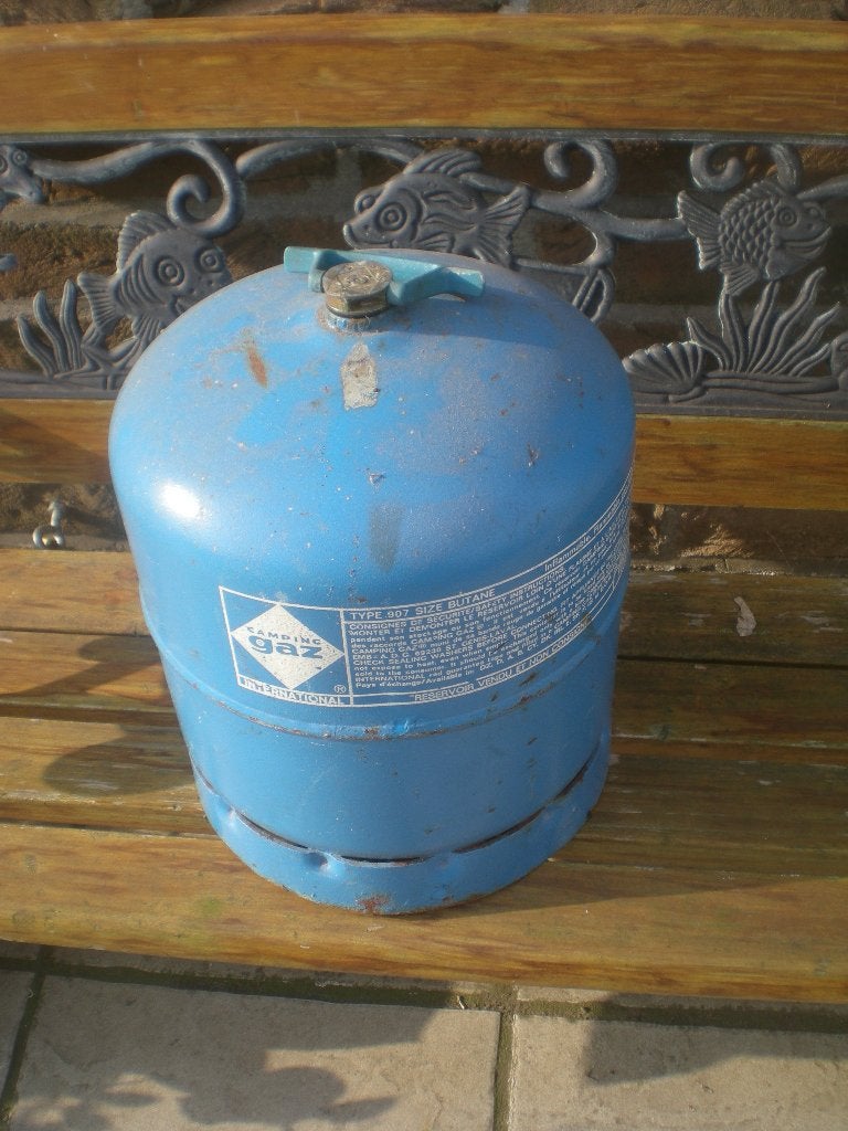 Gasfles campinggas 907 leeg, Ophalen, Gebruikt