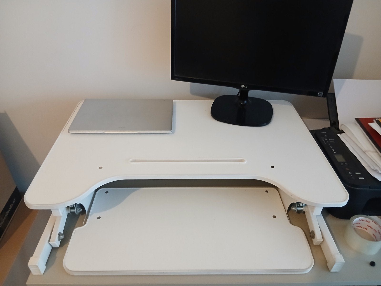 Bureau assis-debout mobile 80x61cm, Enlèvement, Bureau assis-debout