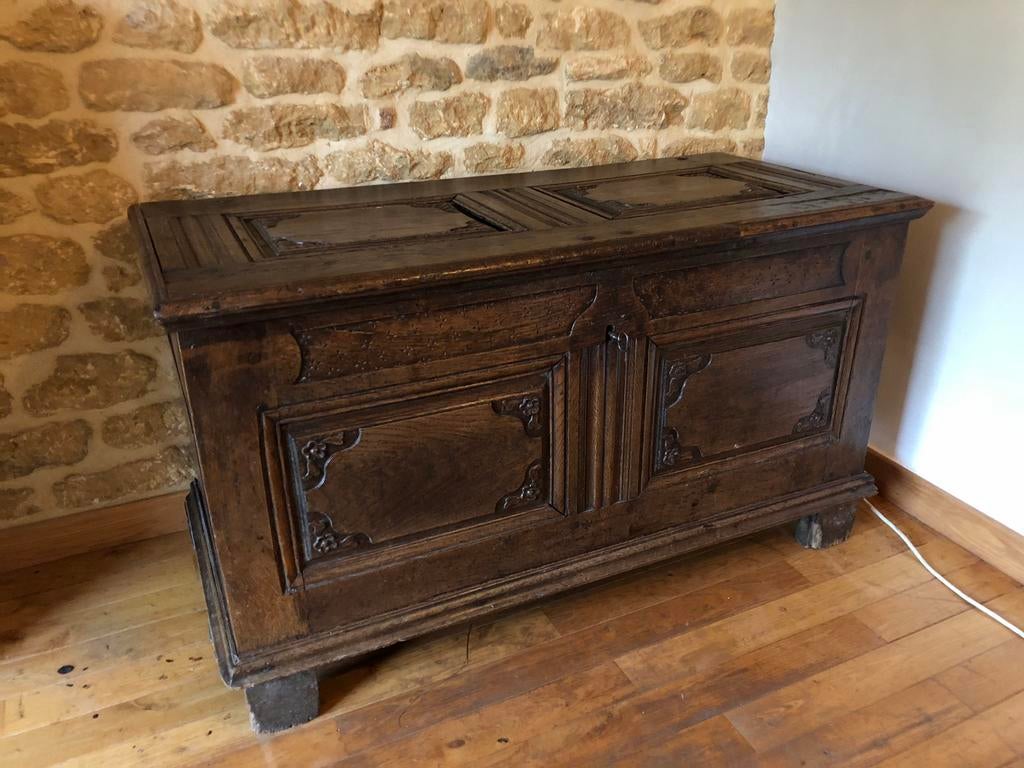Coffre en chêne, 100 à 150 cm, Enlèvement, Utilisé, 50 à 75 cm