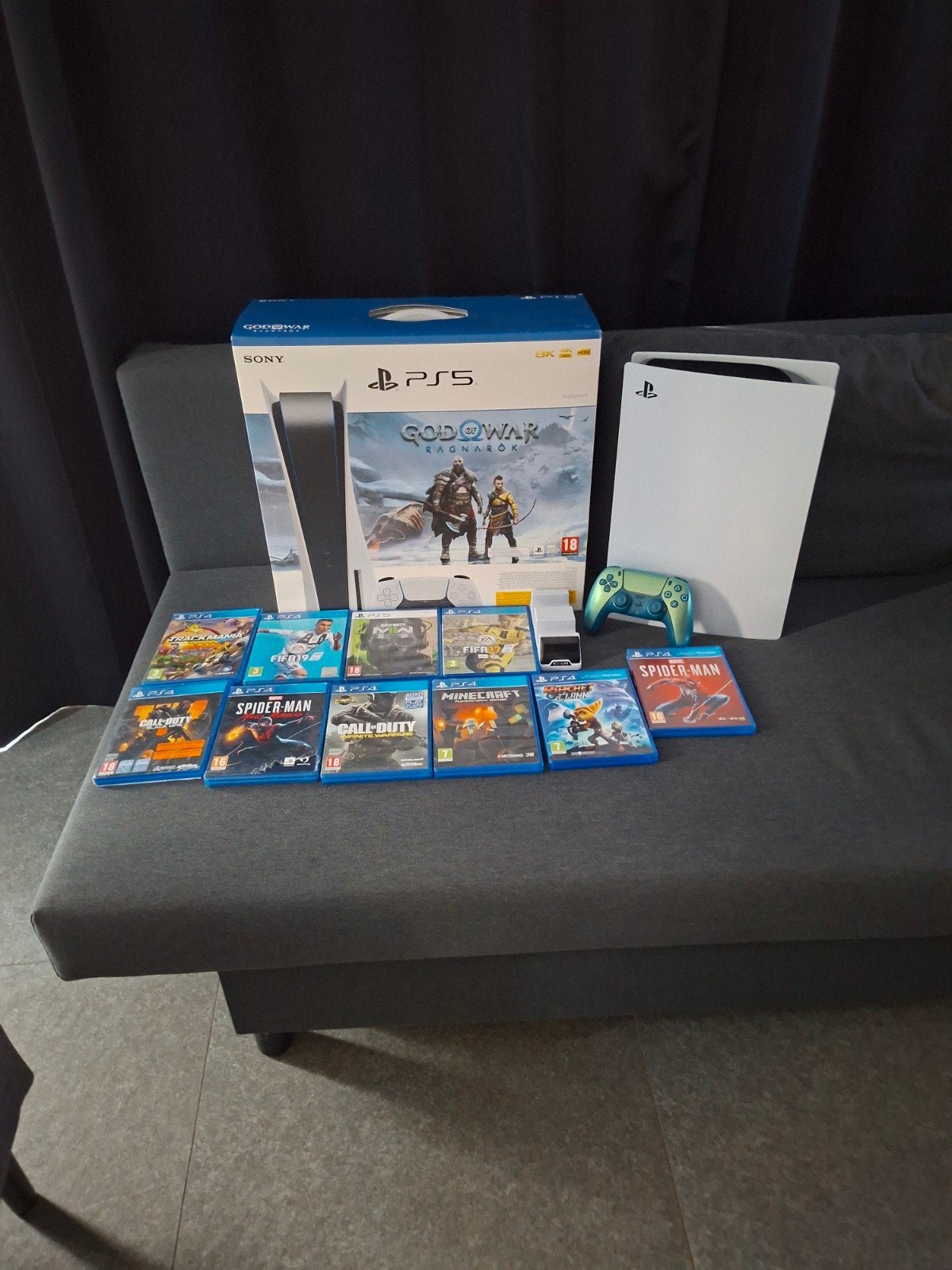 ps5 met games en nieuwe controle, Ophalen, Zo goed als nieuw