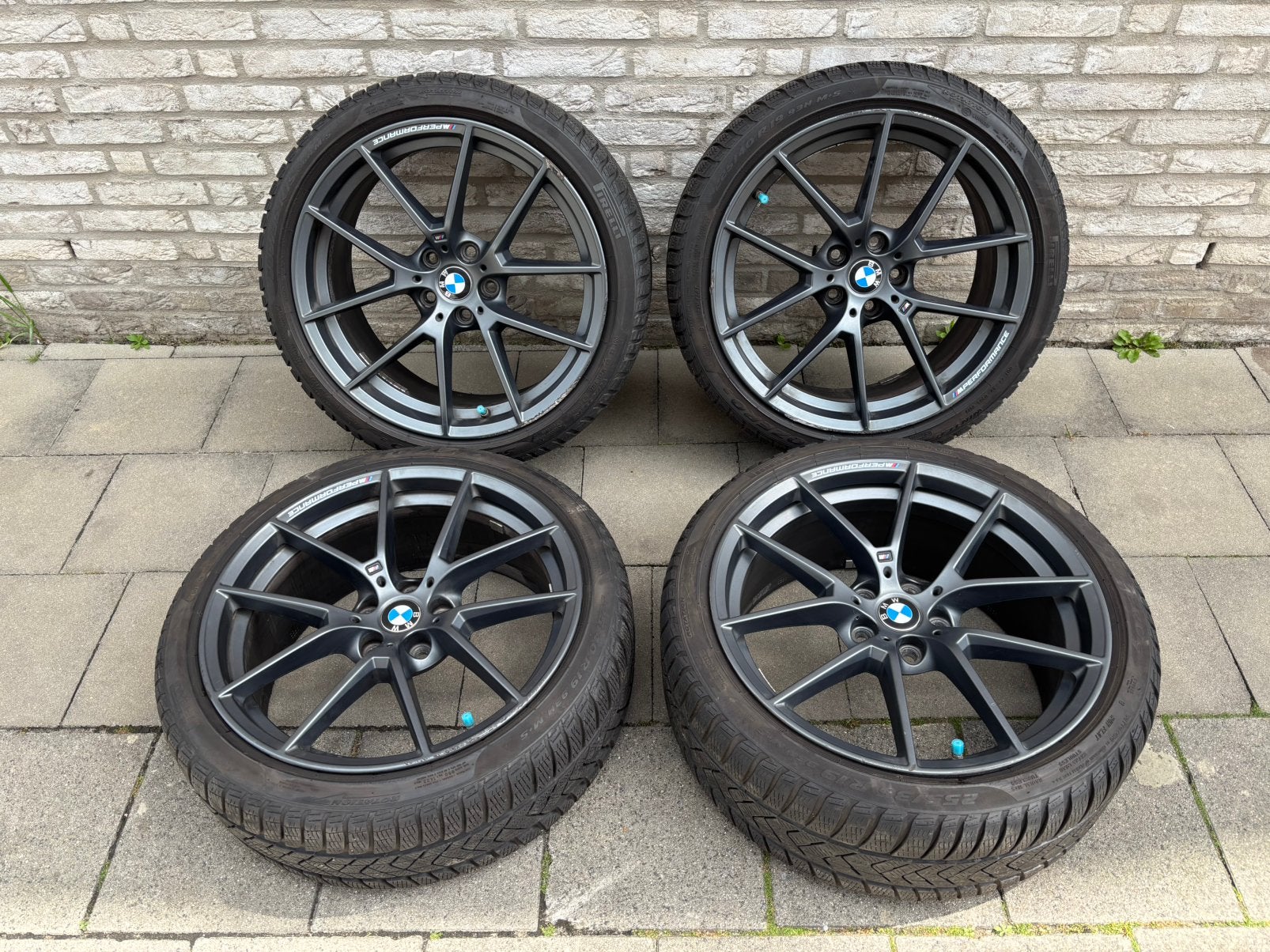 Orgineel bmw 763m 19inch 5x112 velgen met banden, Ophalen, Band(en)