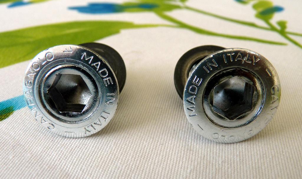 Campagnolo crankbouten, Fietsen en Brommers, Fietsonderdelen, Staal, Ophalen of Verzenden, Zo goed als nieuw, Campagnolo