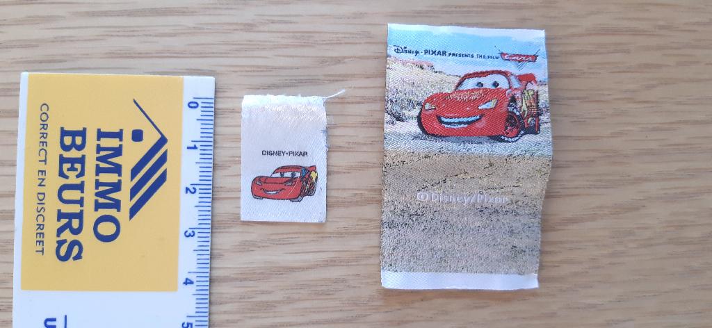 2x Cars stoffen label, Film en tv, Textiel, Geschikt voor stof, Ophalen of Verzenden