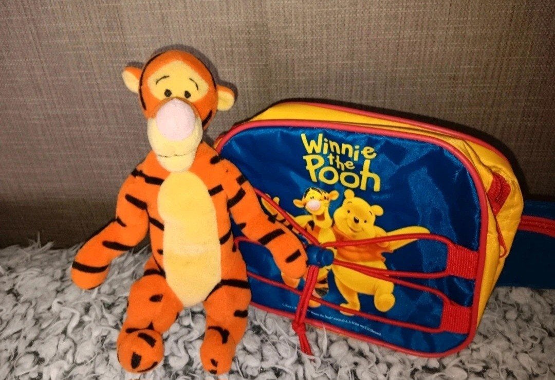 Tijgetje knuffel met nieuw isothermisch heuptasje, Enlèvement ou Envoi, Neuf, Bleu, Garçon ou Fille