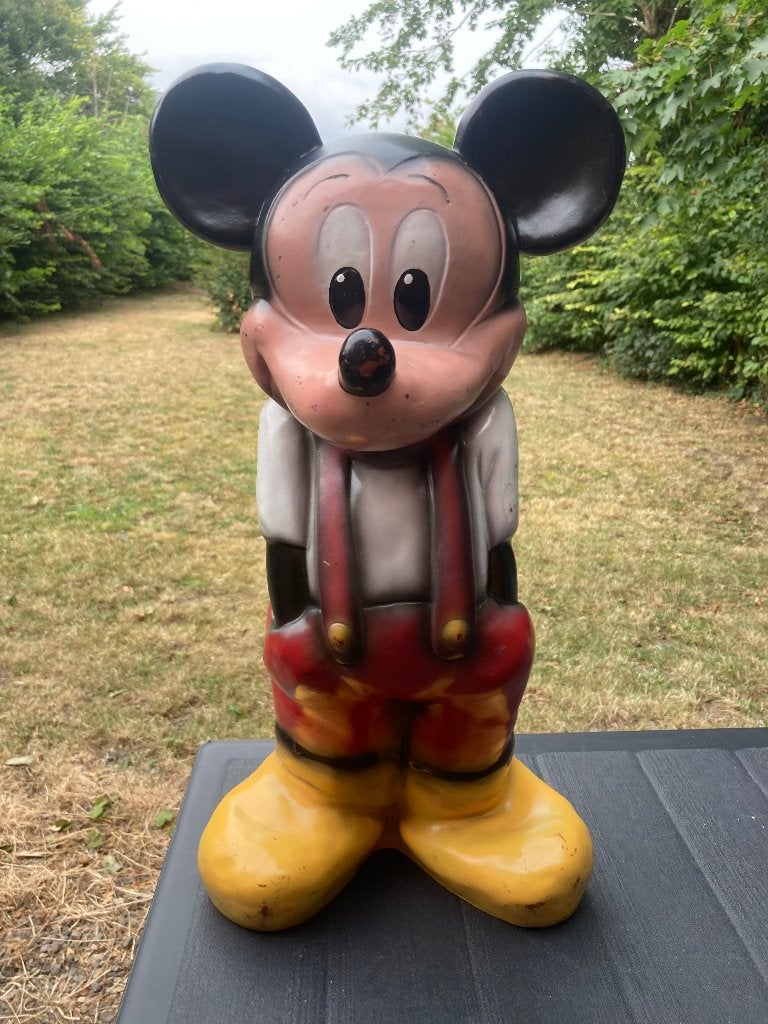Ancienne Figurine Mickey Mouse vintage 1960., Enlèvement, Mickey Mouse, Utilisé, Statue ou Figurine