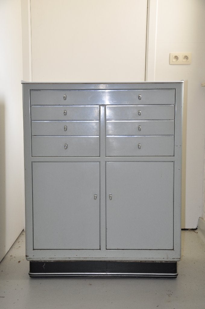 vintage tandartsmeubel (metaal), Huis en Inrichting, Ophalen, Gebruikt, Vintage, Metaal