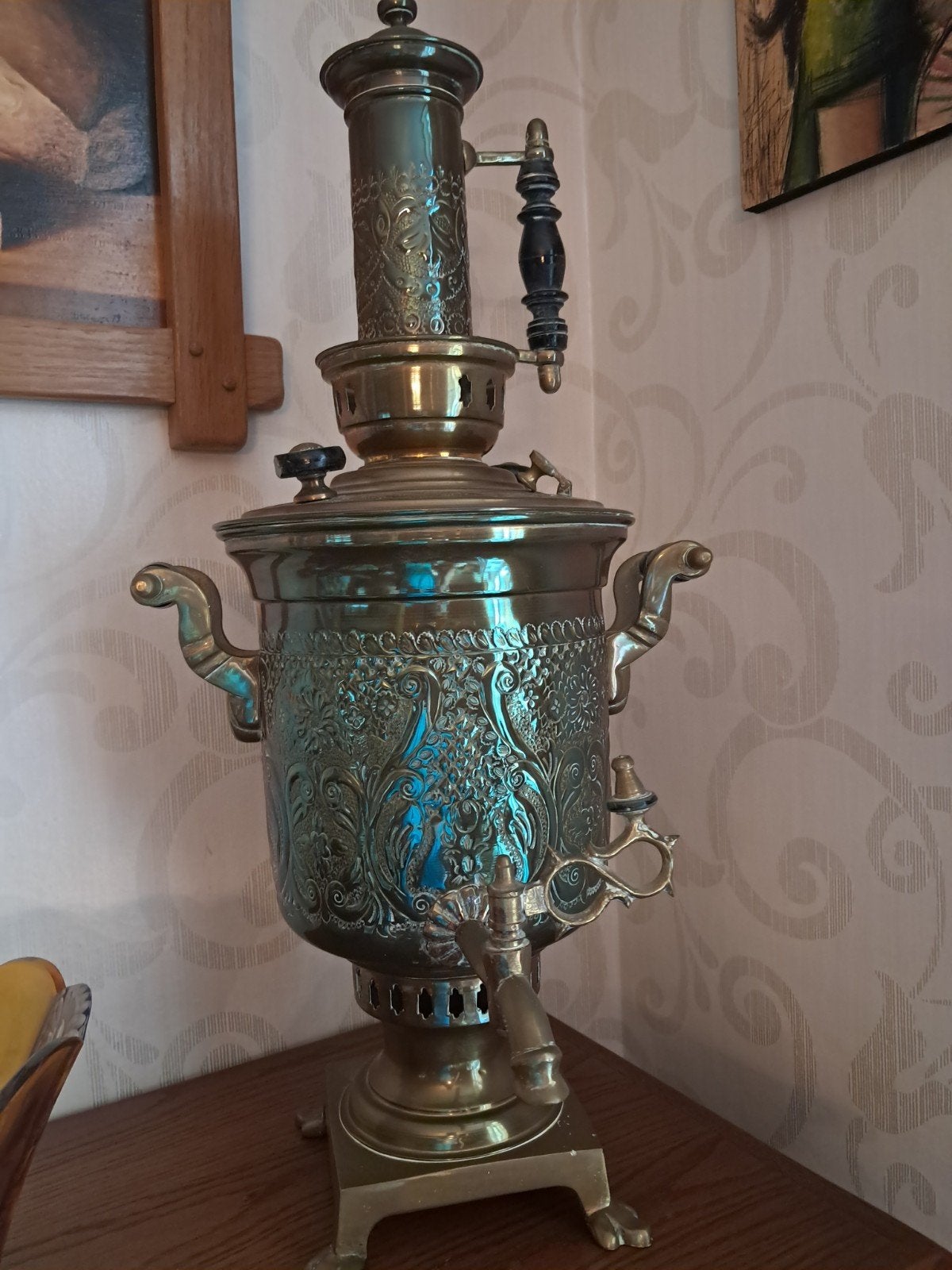 Antieke koperen samovar, Antiek en Kunst, Ophalen